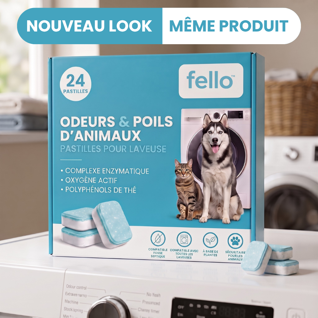 fello™ - Pastilles Nettoyantes pour Laveuse | Formule Spéciale Animaux