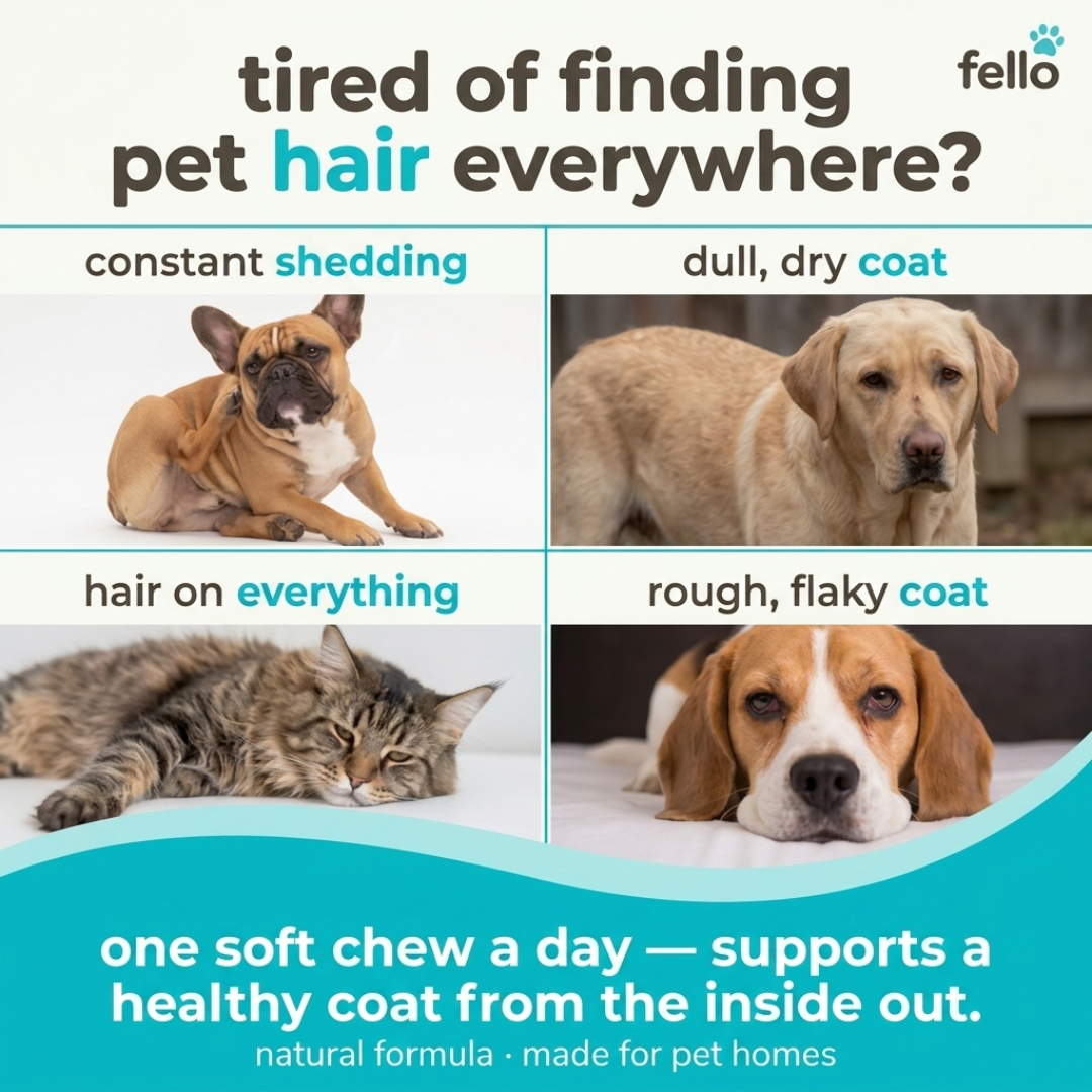 fello™ - Fello Omega-3 Shedding Soft Chews for Dogs & Cats