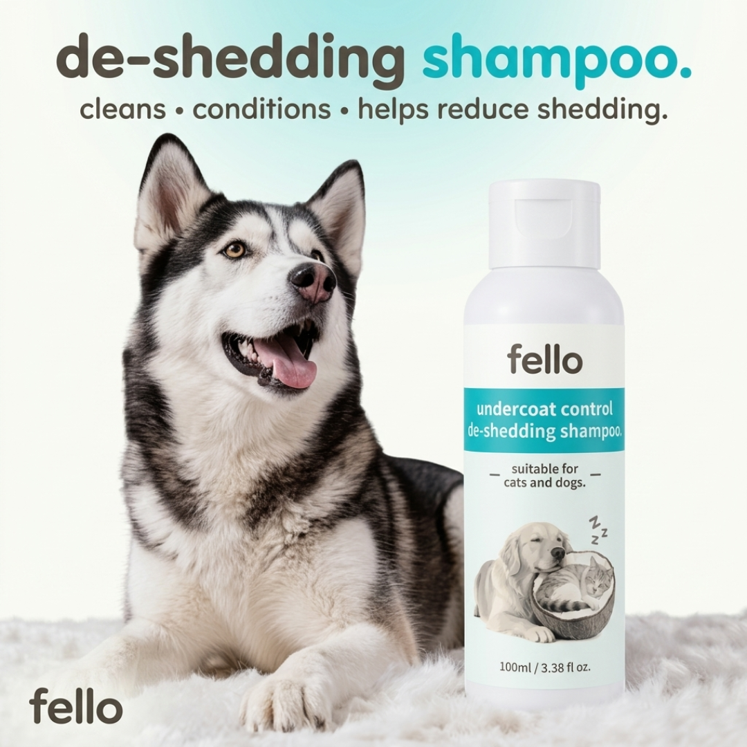 fello™ - Undercoat Control De-Shedding Shampoo for Dogs & Cats