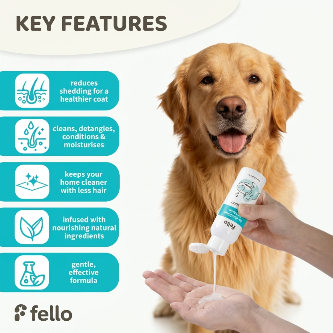 fello™ - Undercoat Control De-Shedding Shampoo for Dogs & Cats